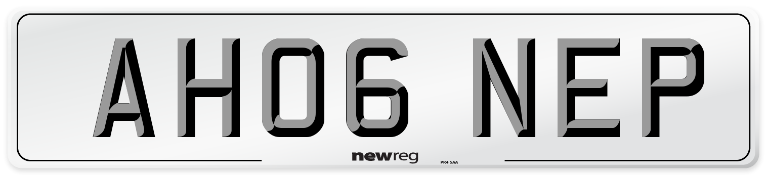 AH06 NEP Number Plate from New Reg